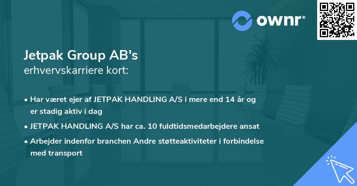 Jetpak Group AB's erhvervskarriere kort