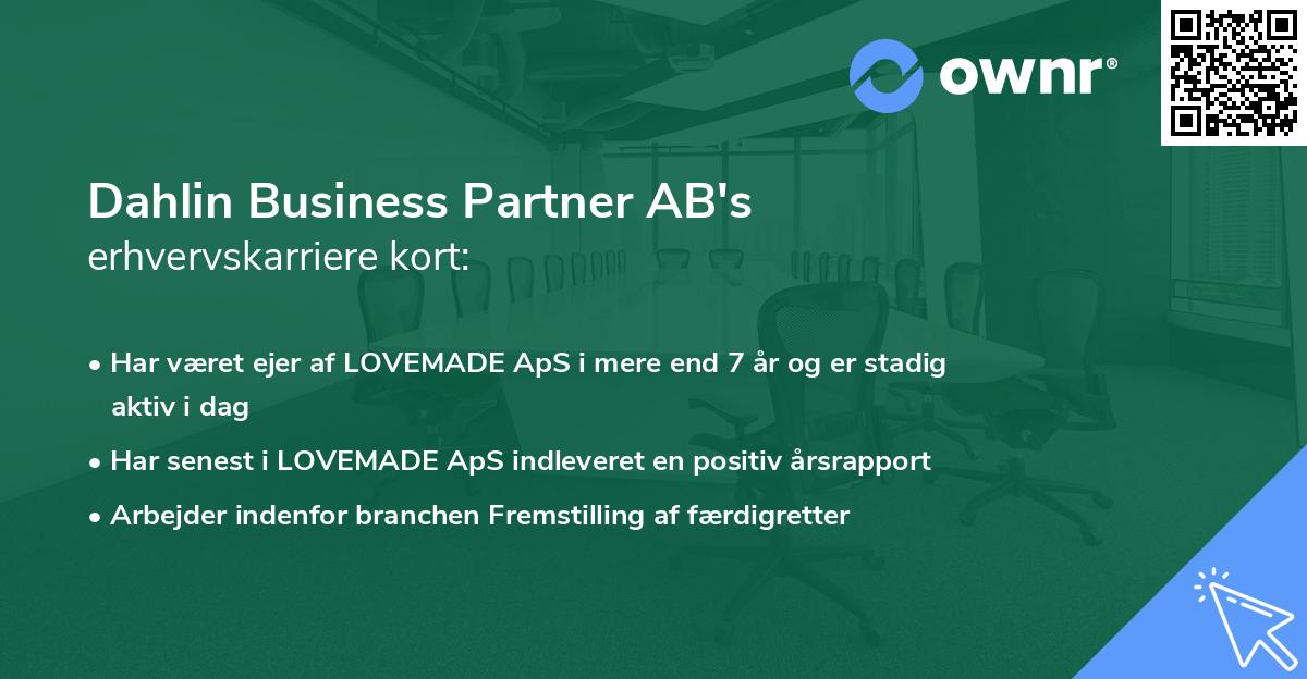 Dahlin Business Partner AB's erhvervskarriere kort