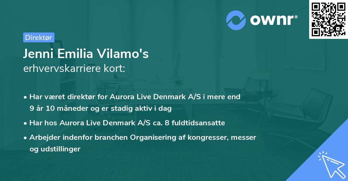 Jenni Emilia Vilamo's erhvervskarriere kort