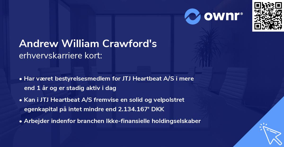 Andrew William Crawford's erhvervskarriere kort