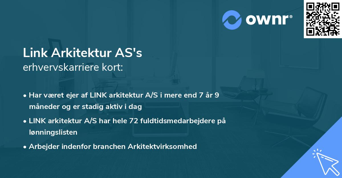 Link Arkitektur AS's erhvervskarriere kort