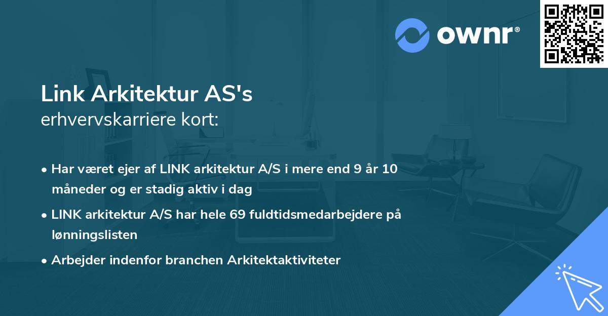 Link Arkitektur AS's erhvervskarriere kort