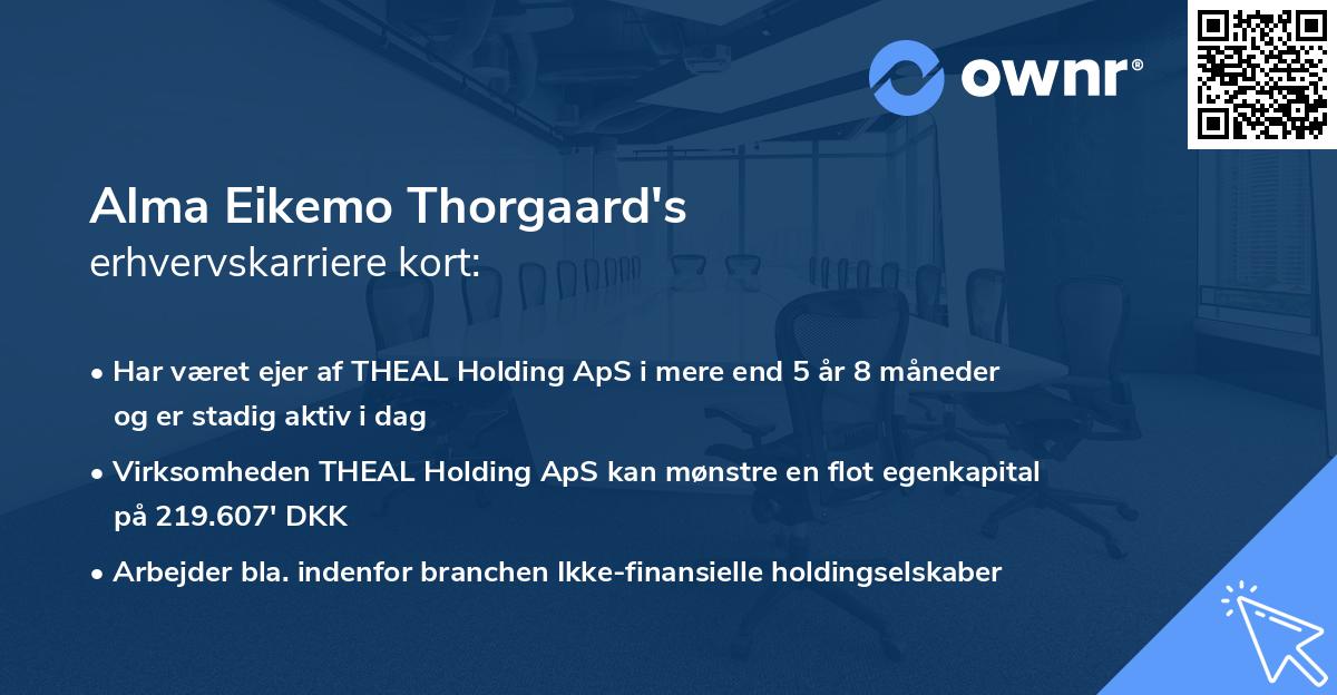 Alma Eikemo Thorgaard's erhvervskarriere kort