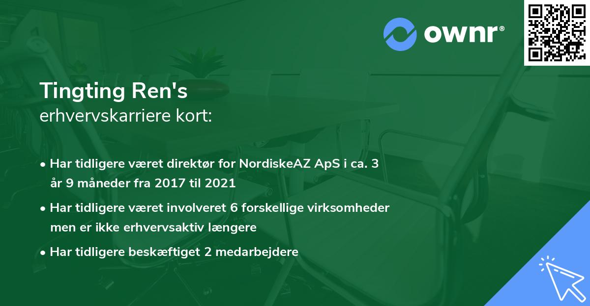Tingting Ren's erhvervskarriere kort