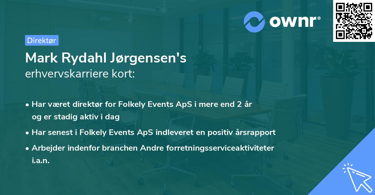 Mark Rydahl Jørgensen's erhvervskarriere kort