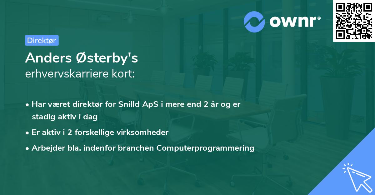 Anders Østerby's erhvervskarriere kort