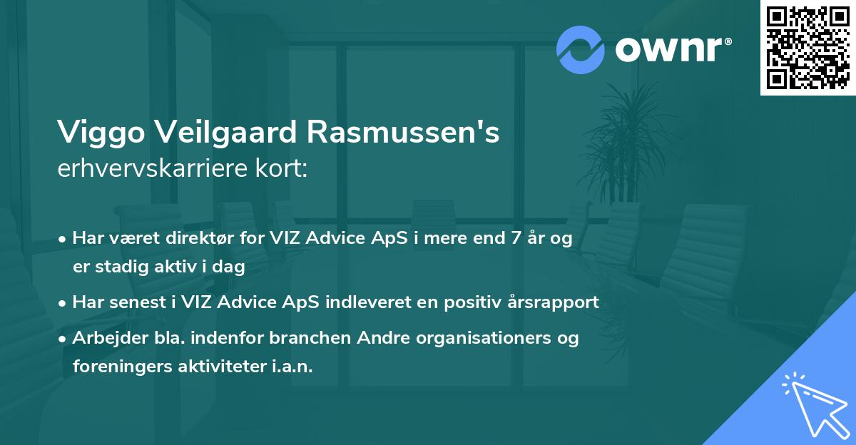 Viggo Veilgaard Rasmussen's erhvervskarriere kort