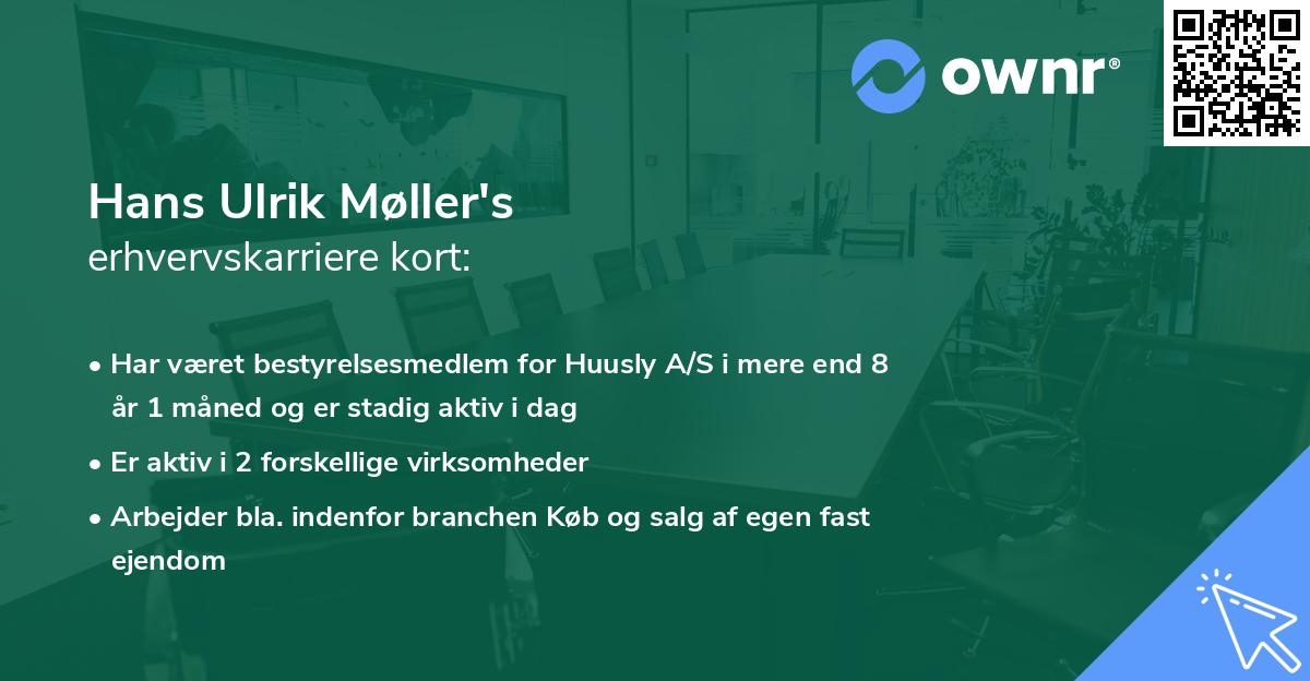 Hans Ulrik Møller's erhvervskarriere kort