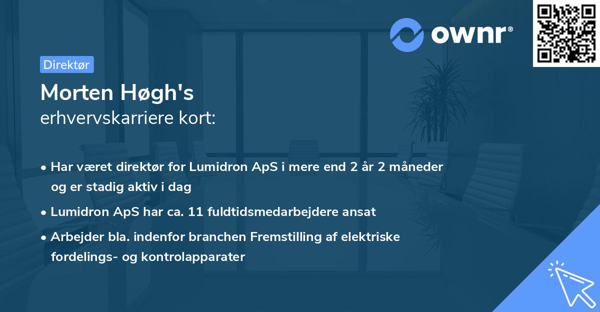 Morten Høgh's erhvervskarriere kort