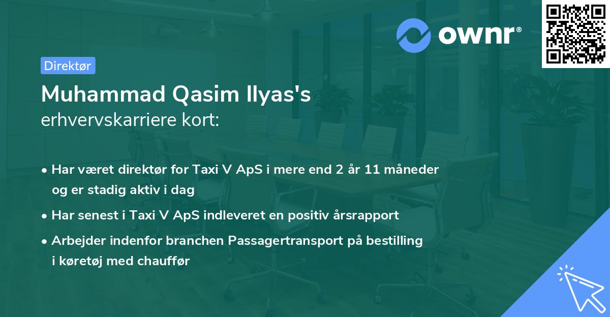 Muhammad Qasim Ilyas's erhvervskarriere kort