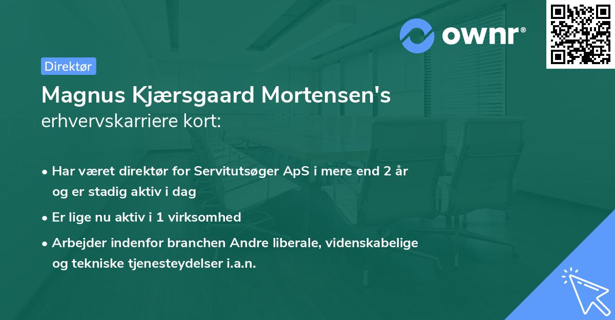 Magnus Kjærsgaard Mortensen's erhvervskarriere kort