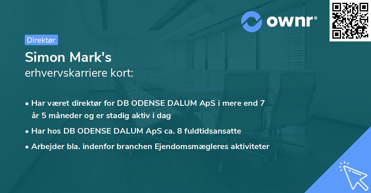 Simon Mark's erhvervskarriere kort