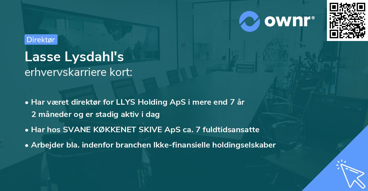 Lasse Lysdahl's erhvervskarriere kort
