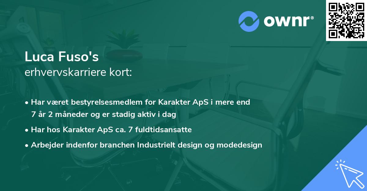 Luca Fuso's erhvervskarriere kort