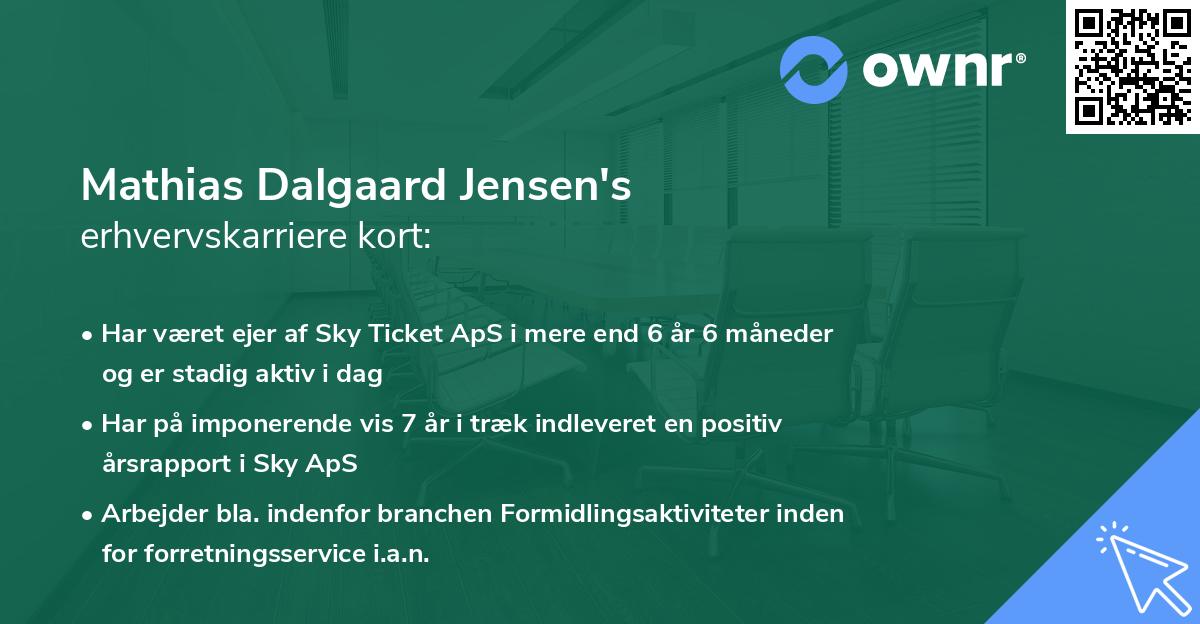 Mathias Dalgaard Jensen's erhvervskarriere kort