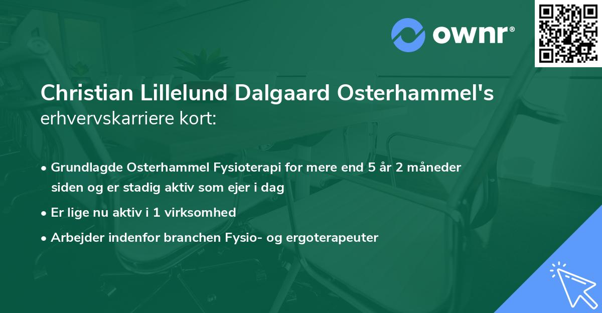 Christian Lillelund Dalgaard Osterhammel's erhvervskarriere kort