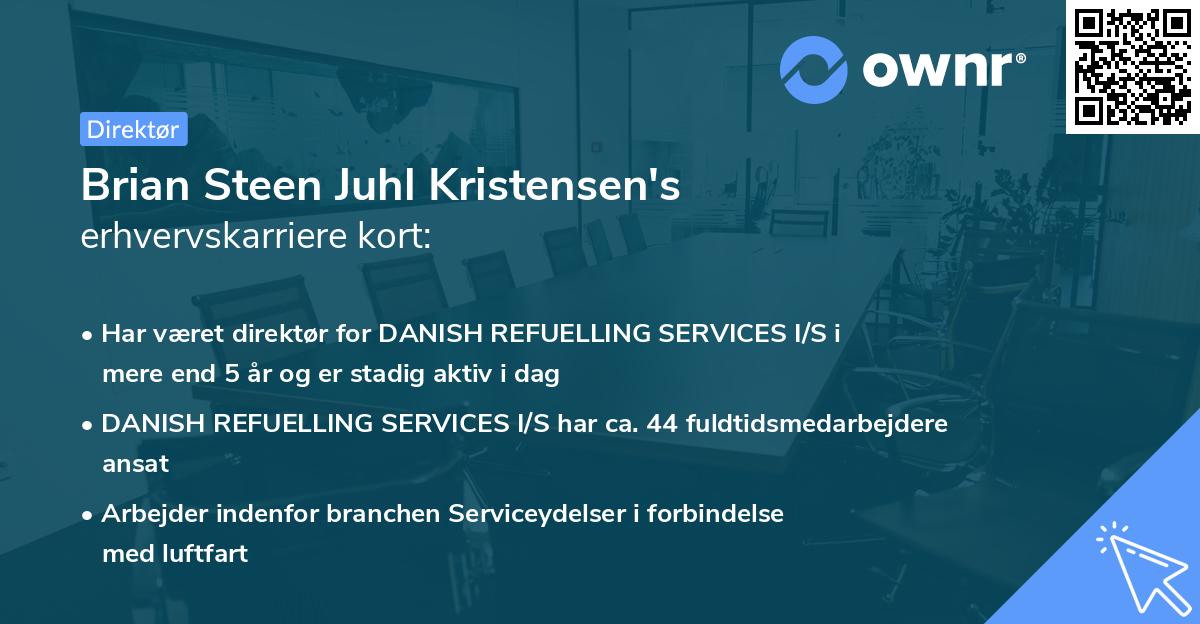 Brian Steen Juhl Kristensen's erhvervskarriere kort