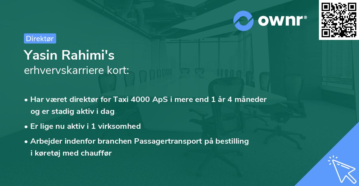 Yasin Rahimi's erhvervskarriere kort