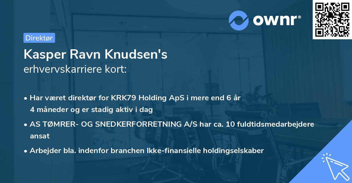 Kasper Ravn Knudsen's erhvervskarriere kort