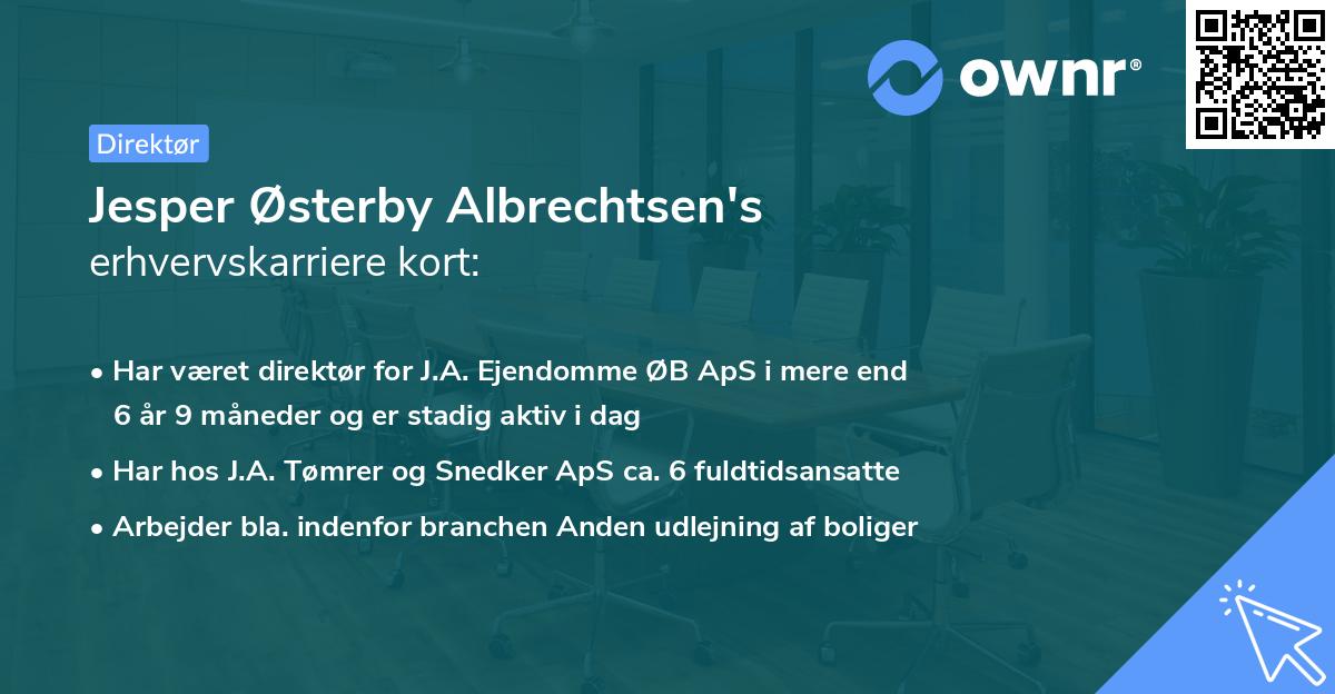 Jesper Østerby Albrechtsen's erhvervskarriere kort