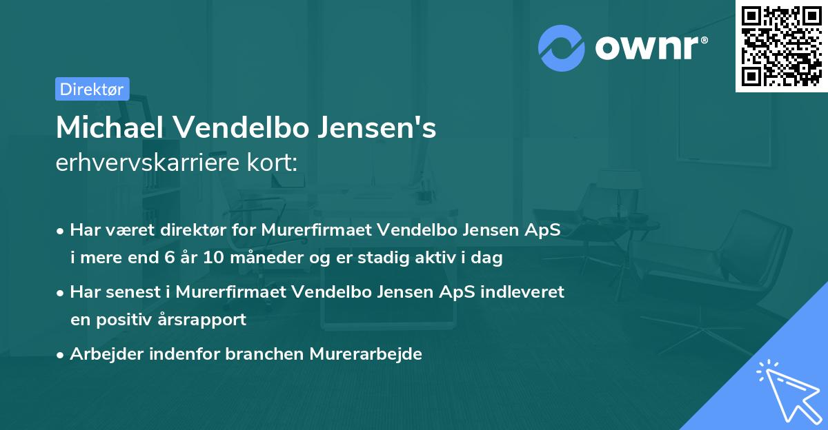 Michael Vendelbo Jensen's erhvervskarriere kort