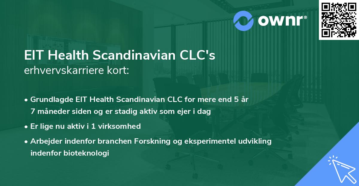 EIT Health Scandinavian CLC's erhvervskarriere kort