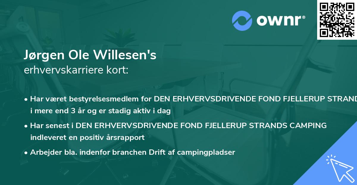 Jørgen Ole Willesen's erhvervskarriere kort