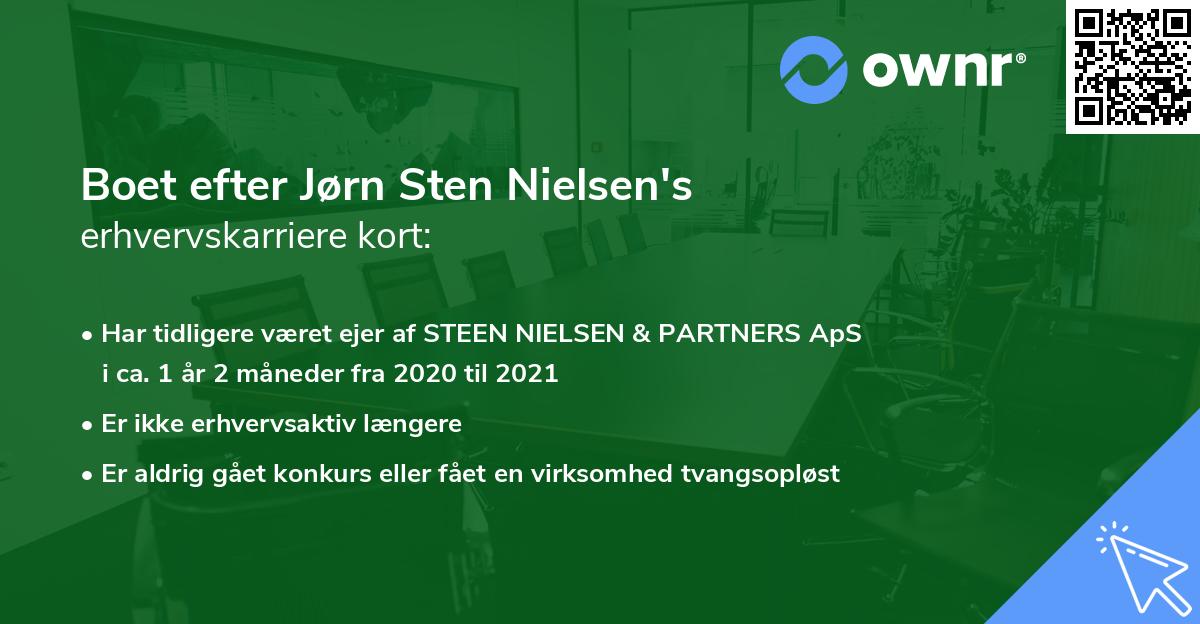Boet efter Jørn Sten Nielsen's erhvervskarriere kort