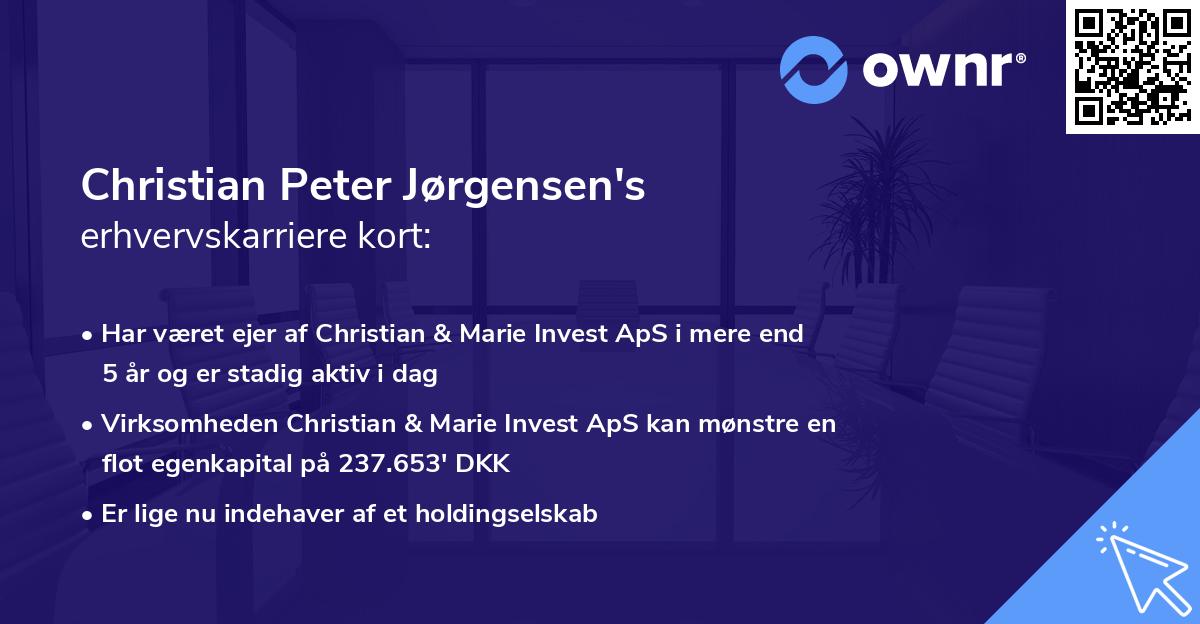 Christian Peter Jørgensen's erhvervskarriere kort