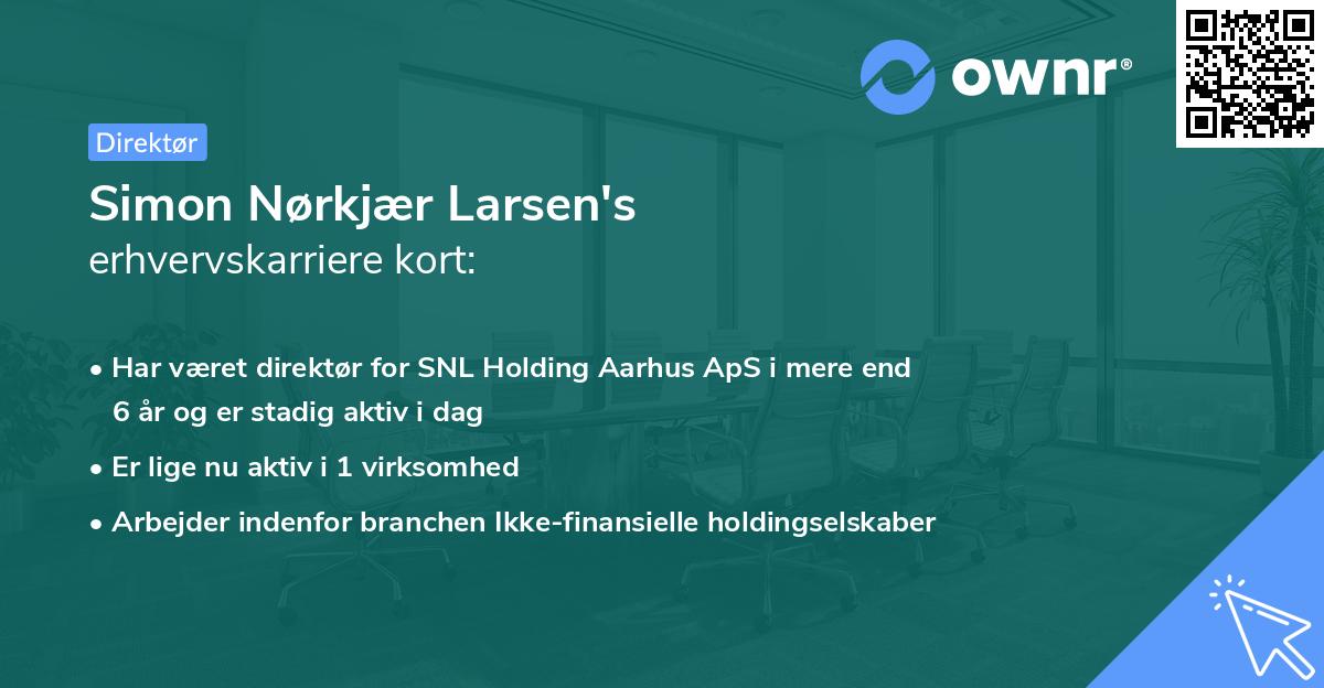 Simon Nørkjær Larsen's erhvervskarriere kort