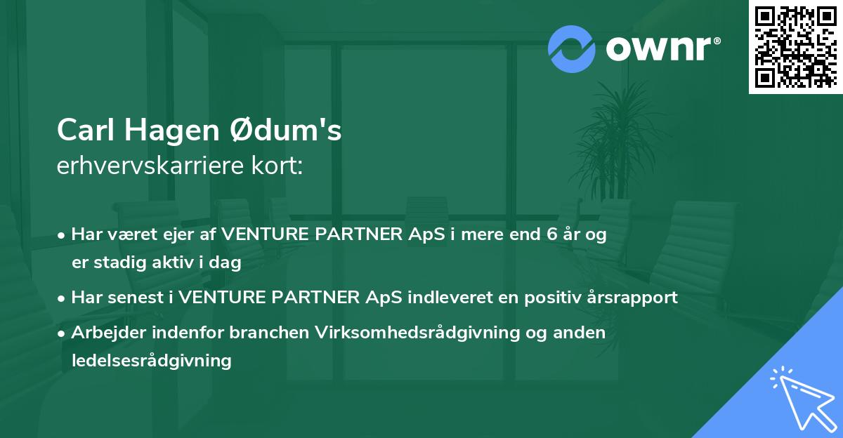 Carl Hagen Ødum's erhvervskarriere kort
