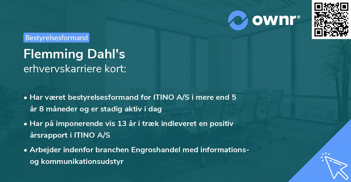 Flemming Dahl's erhvervskarriere kort
