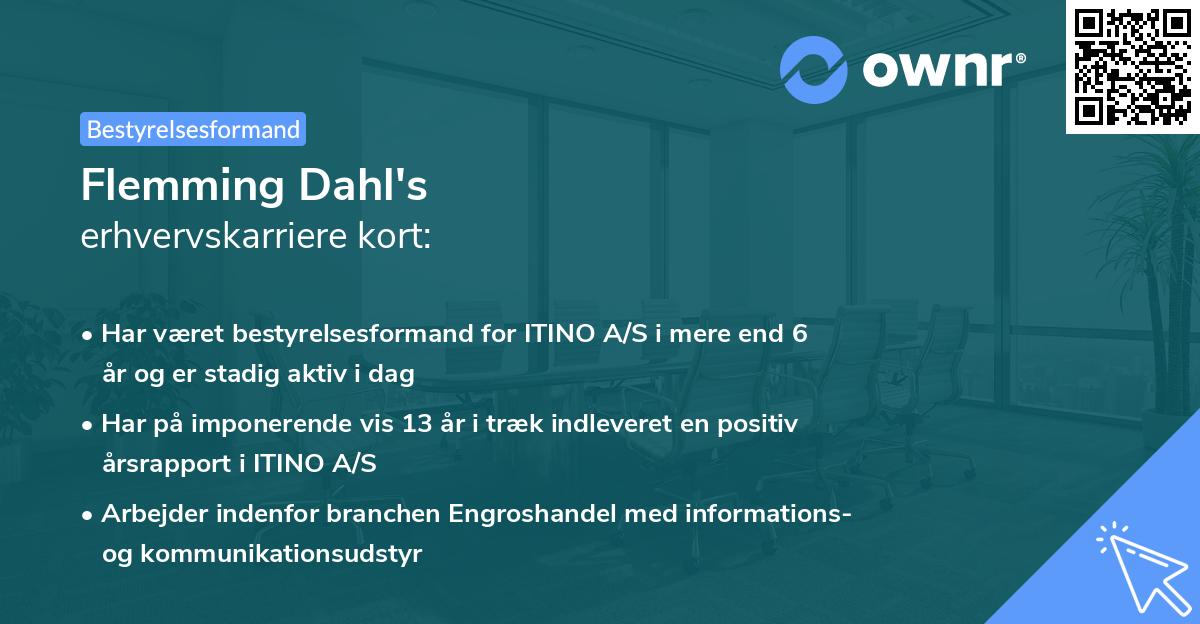 Flemming Dahl's erhvervskarriere kort