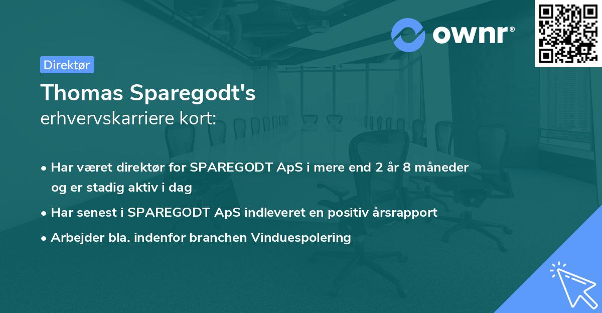 Thomas Sparegodt's erhvervskarriere kort