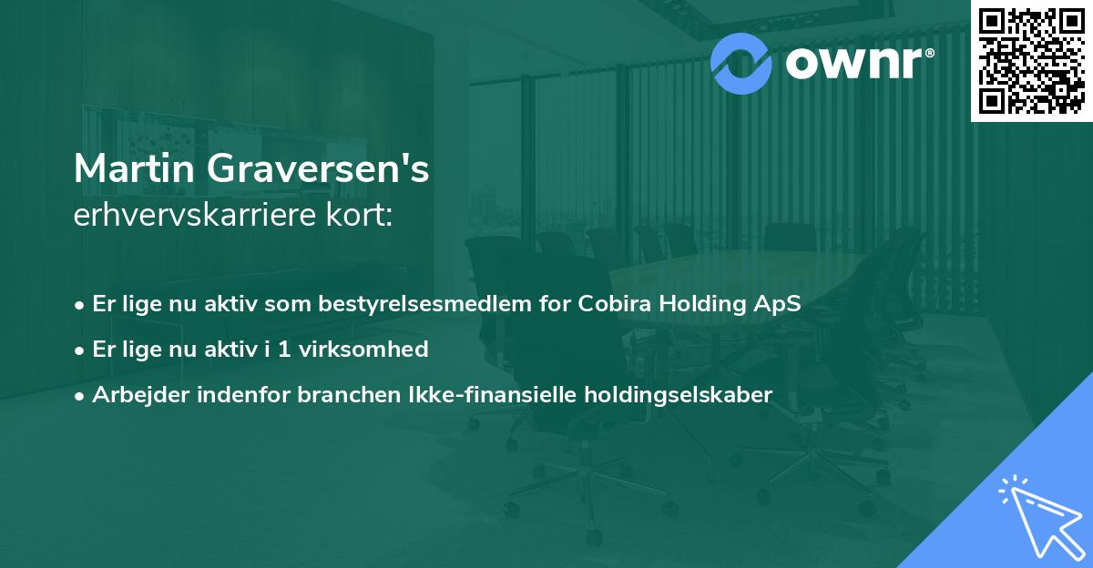 Martin Graversen's erhvervskarriere kort