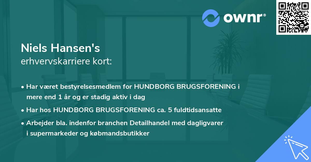 Niels Hansen's erhvervskarriere kort