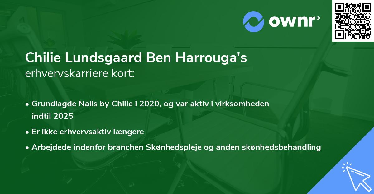 Chilie Lundsgaard Ben Harrouga's erhvervskarriere kort