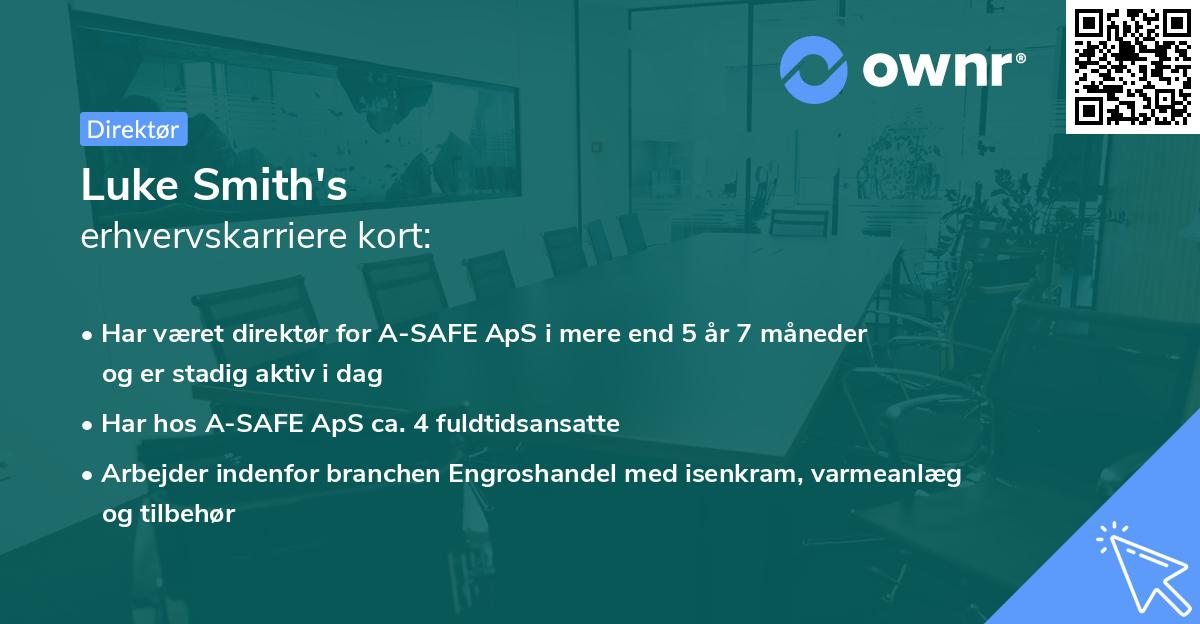 Luke Smith's erhvervskarriere kort
