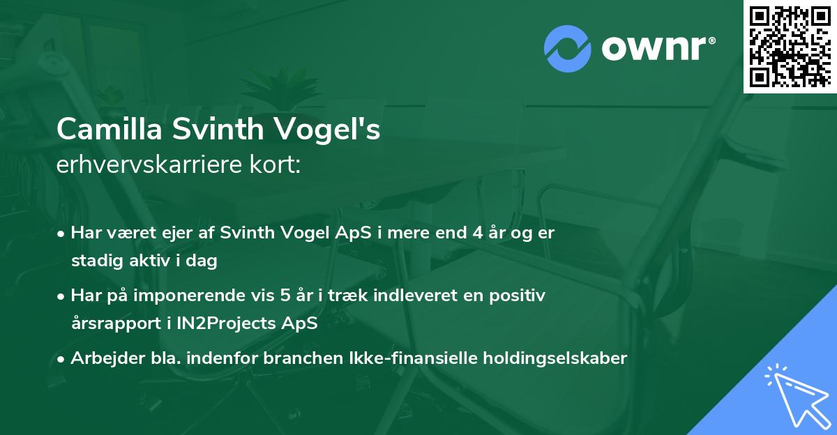 Camilla Svinth Vogel's erhvervskarriere kort