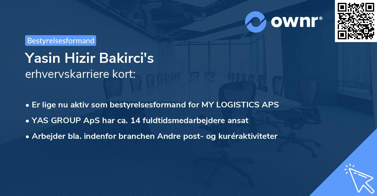 Yasin Hizir Bakirci's erhvervskarriere kort