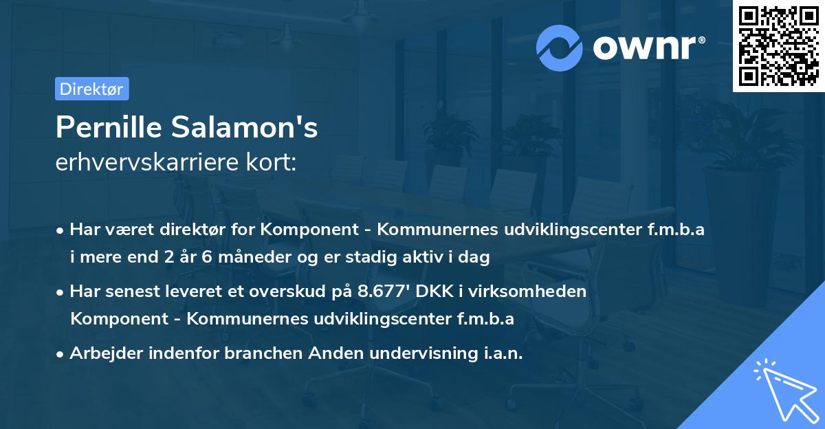 Pernille Salamon's erhvervskarriere kort