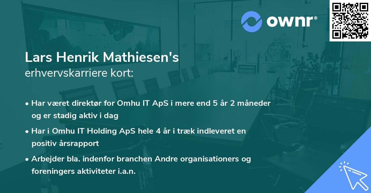 Lars Henrik Mathiesen's erhvervskarriere kort