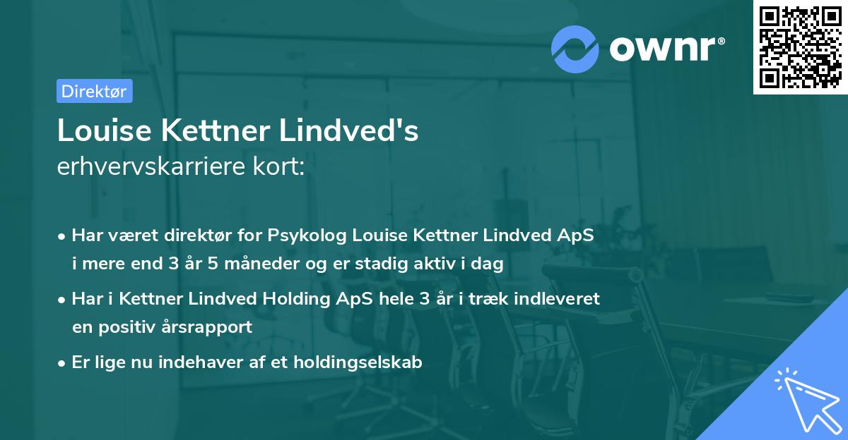 Louise Kettner Lindved's erhvervskarriere kort