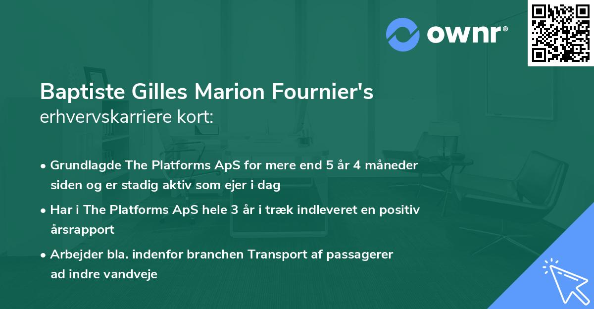 Baptiste Gilles Marion Fournier's erhvervskarriere kort