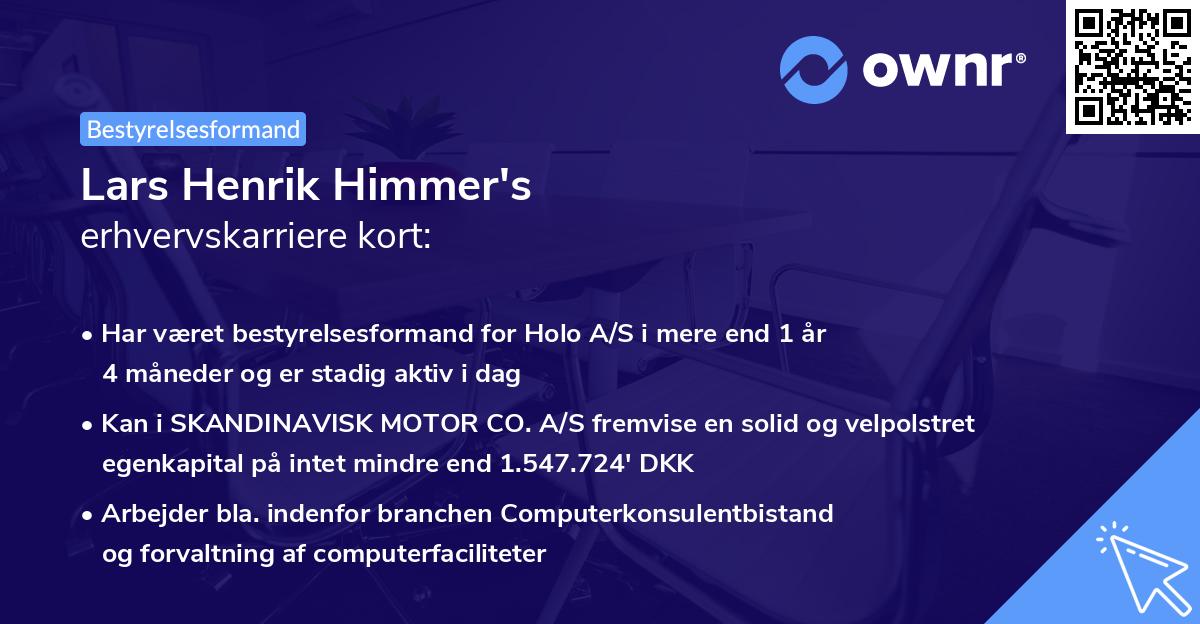 Lars Henrik Himmer's erhvervskarriere kort
