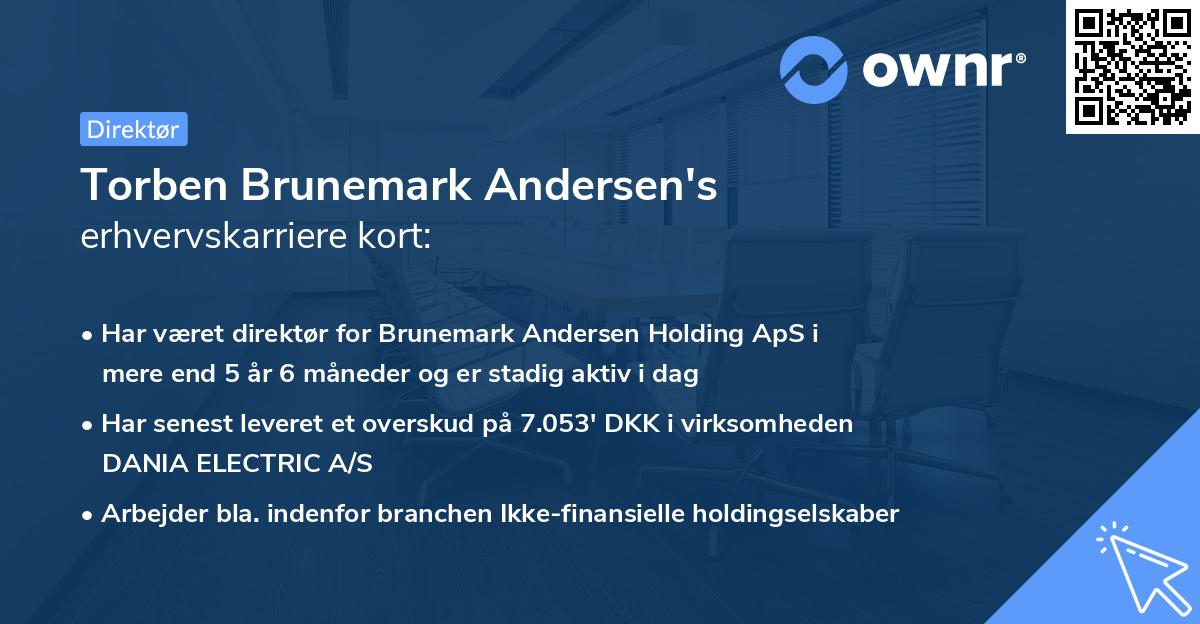 Torben Brunemark Andersen's erhvervskarriere kort