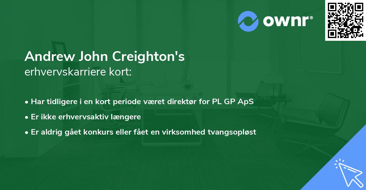Andrew John Creighton's erhvervskarriere kort