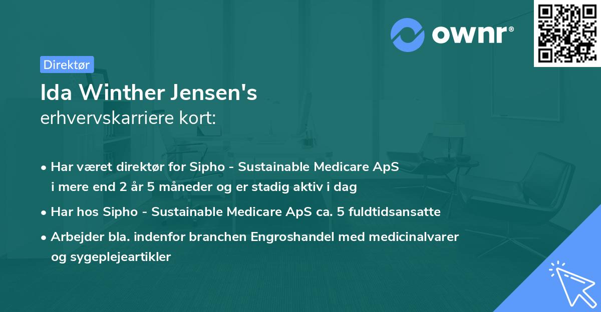 Ida Winther Jensen's erhvervskarriere kort