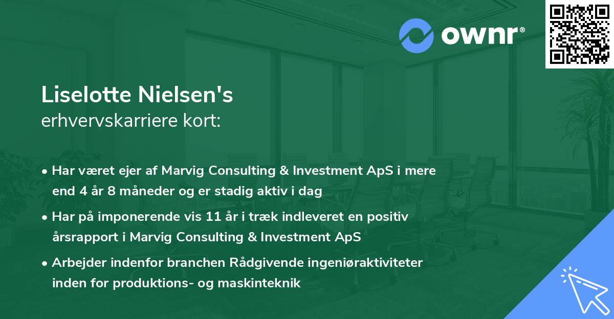 Liselotte Nielsen's erhvervskarriere kort