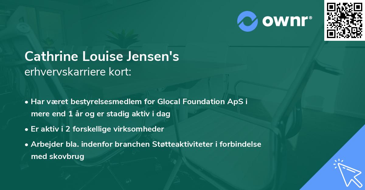 Cathrine Louise Jensen's erhvervskarriere kort